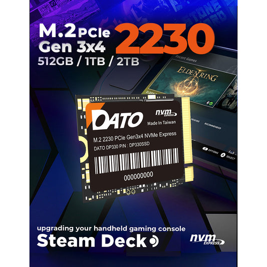Solid State Drive (SSD) Dato DP330, NVME M.2 2230, PCIE Gen3x4, 2TB, Preto DP330SSD-2TB