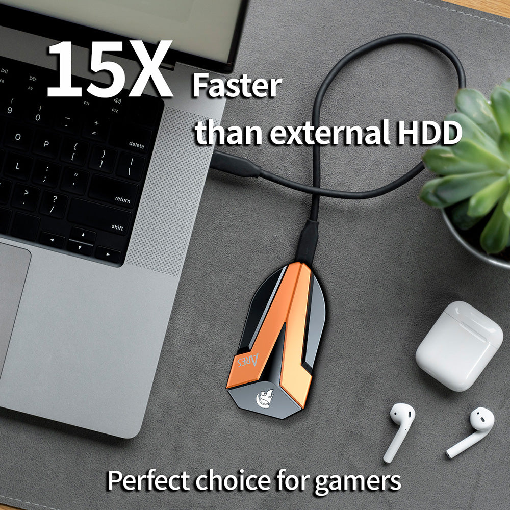 Solid State Drive (SSD Externo) Dato Ares Amber Shield, 500GB, Preto ARSASE-500GB
