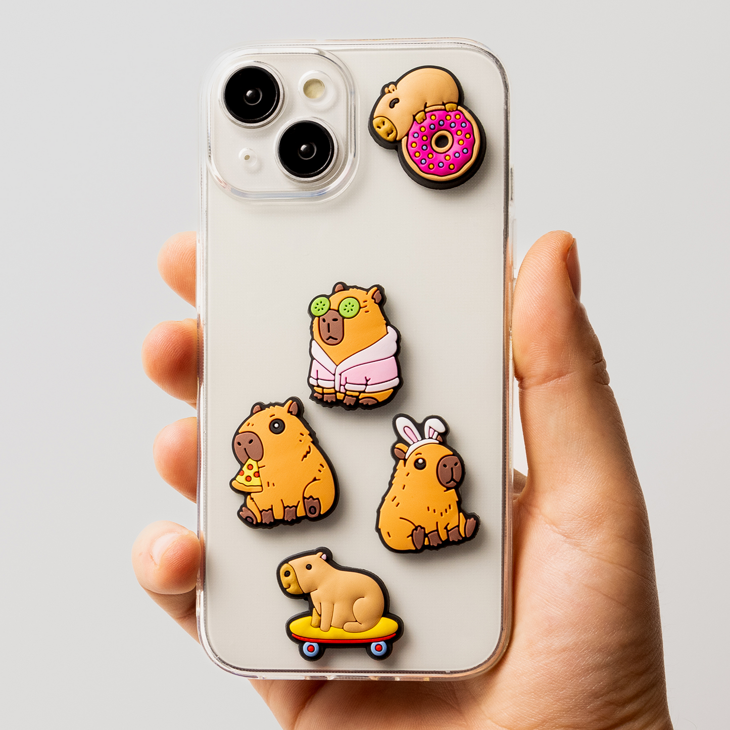 Autocolante 3D OEM Capybara para Capa de Telemóvel / Tablet, Conjunto de 5 peças, Multicolor