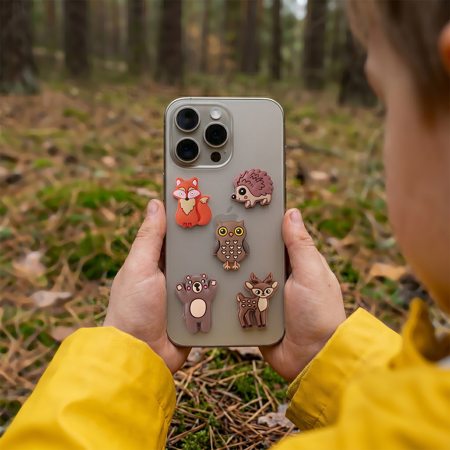 Autocolante 3D OEM Forest para Capa de Telemóvel / Tablet, Conjunto de 5 peças, Multicolor