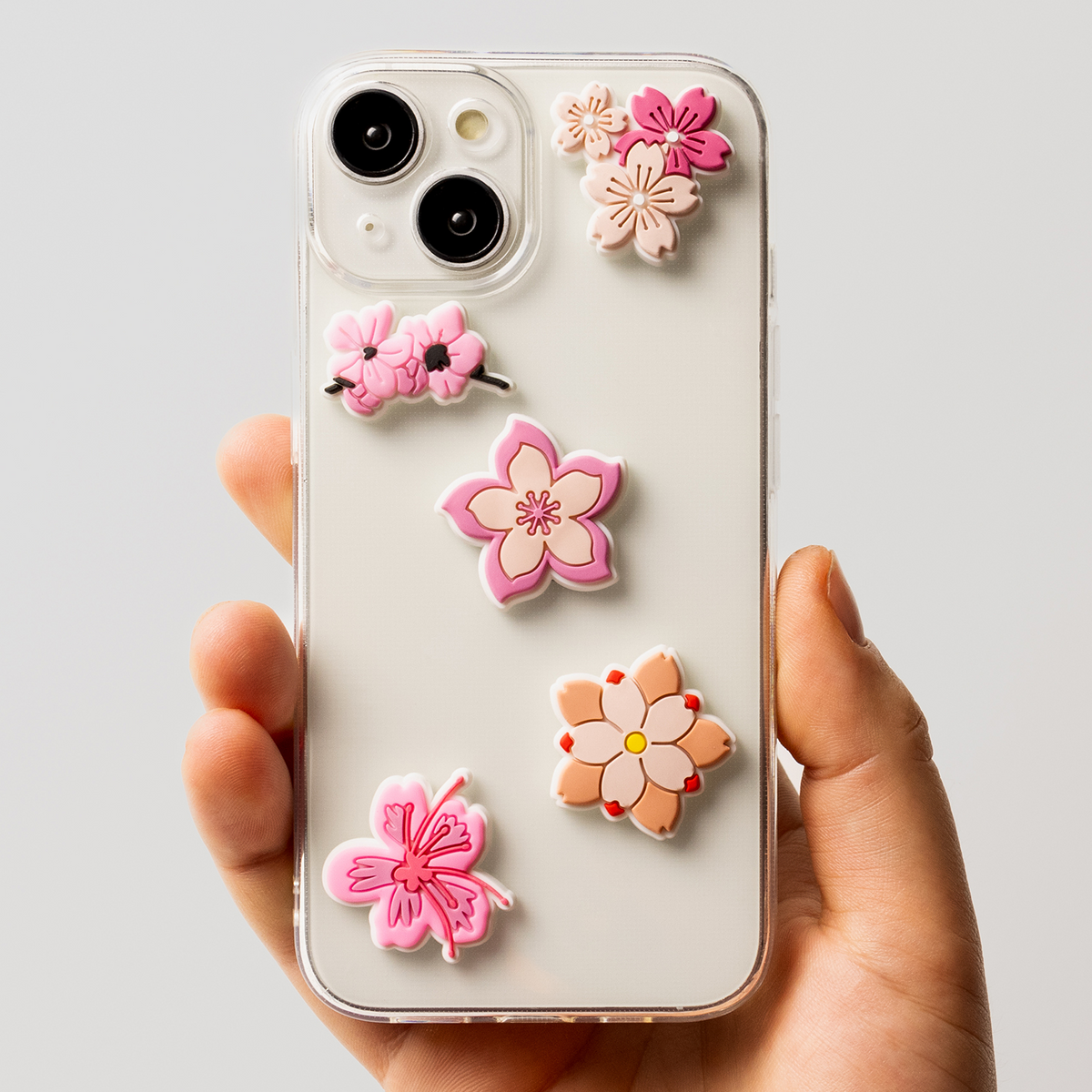 Autocolante 3D OEM Pink Blossom para Capa de Telemóvel / Tablet, Conjunto de 5 peças, Multicolor