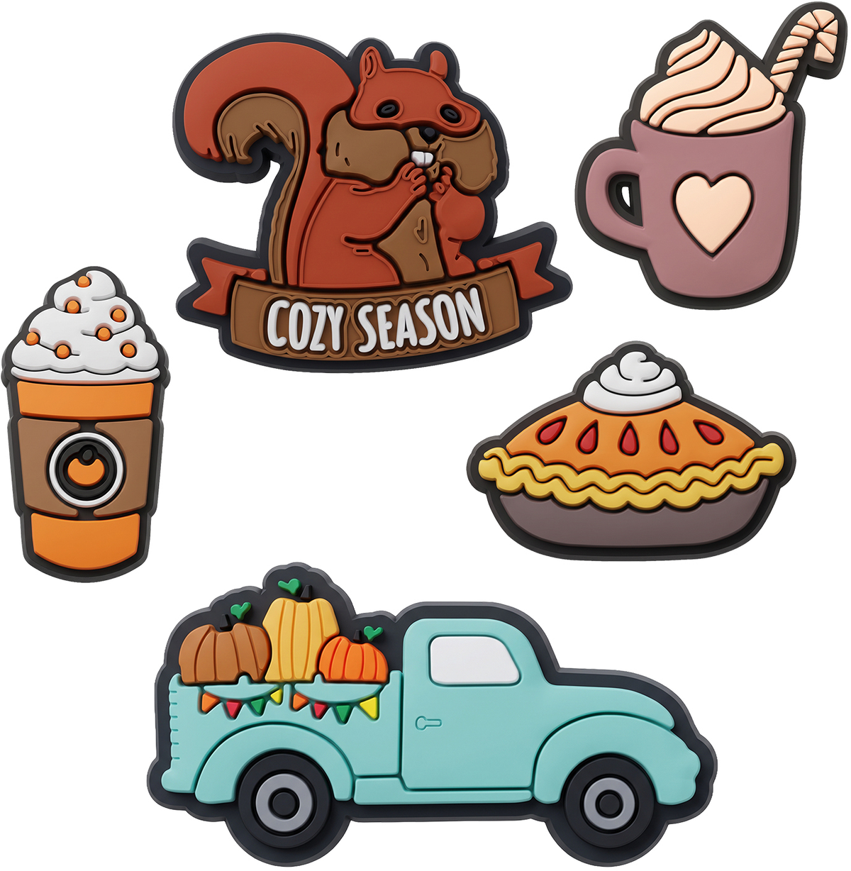 Autocolante 3D OEM Pumpkin Spice para Capa de Telemóvel / Tablet, Conjunto de 5 Unidades, Multicolorido
