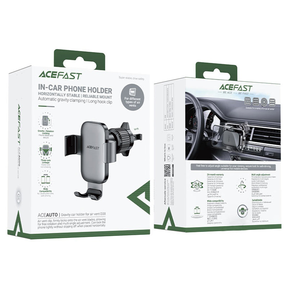 Suporte Auto Acefast D38, Universal, Cinzento