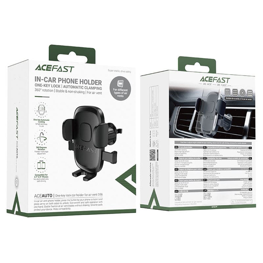 Suporte Auto Acefast D56, 4.7inch - 6.9inch, Preto