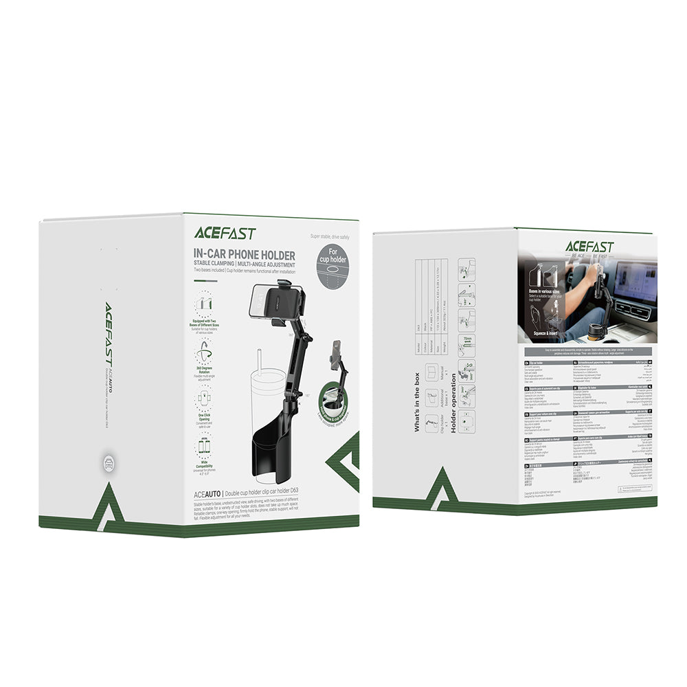 Suporte Auto Acefast D63, 4.7inch - 6.9inch, Preto
