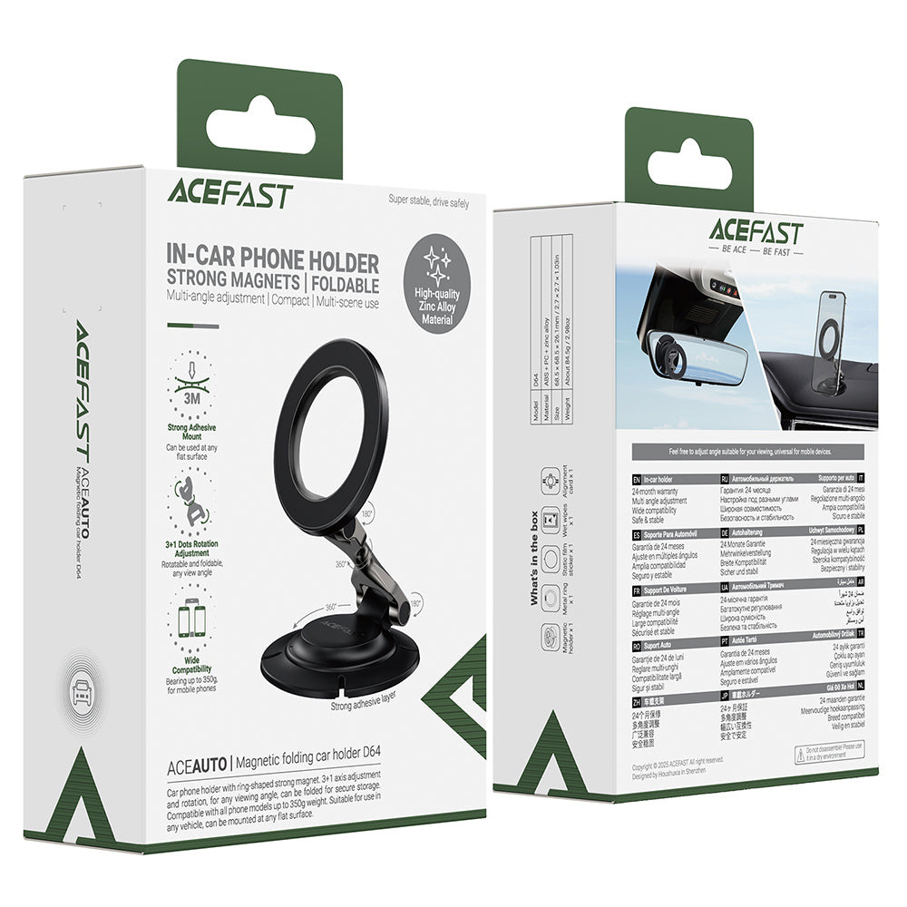 Suporte Auto Magnético Acefast D64, Universal, Preto
