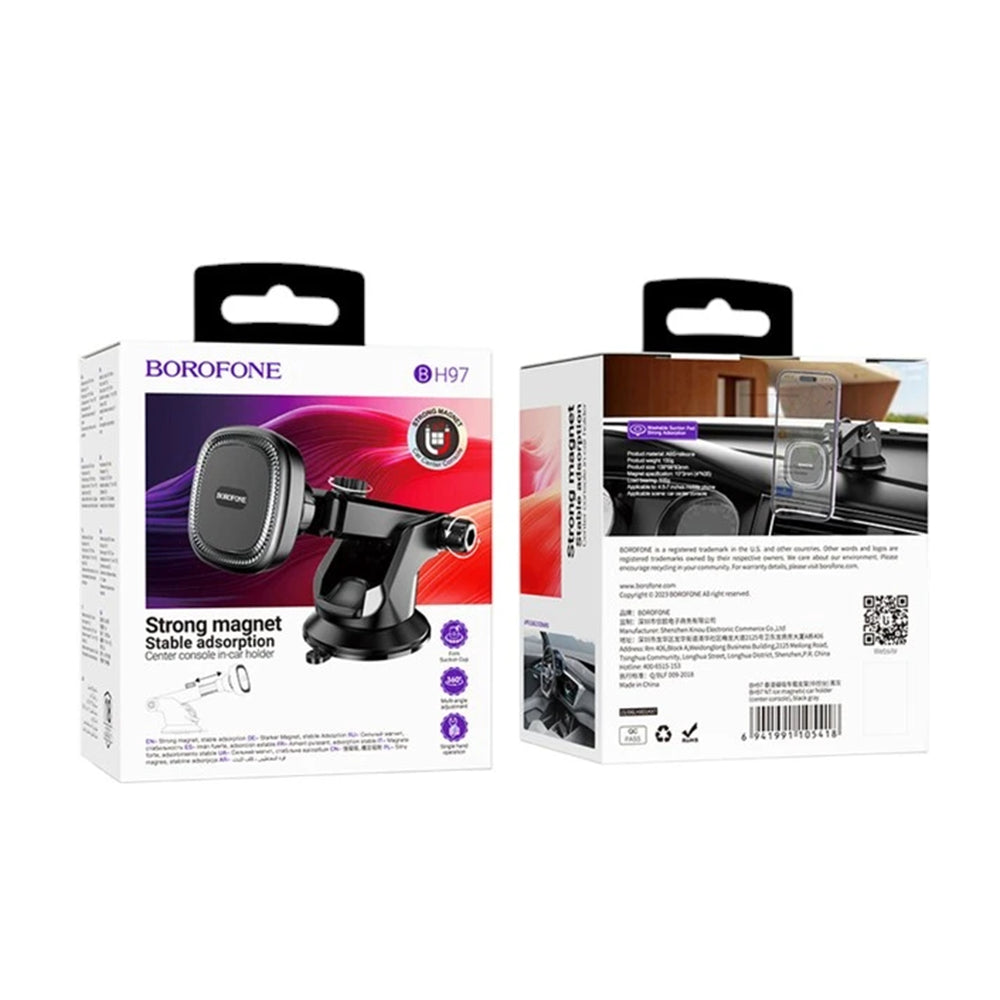 Suporte Auto Magnético Borofone BH97 Ice, Universal, Preto