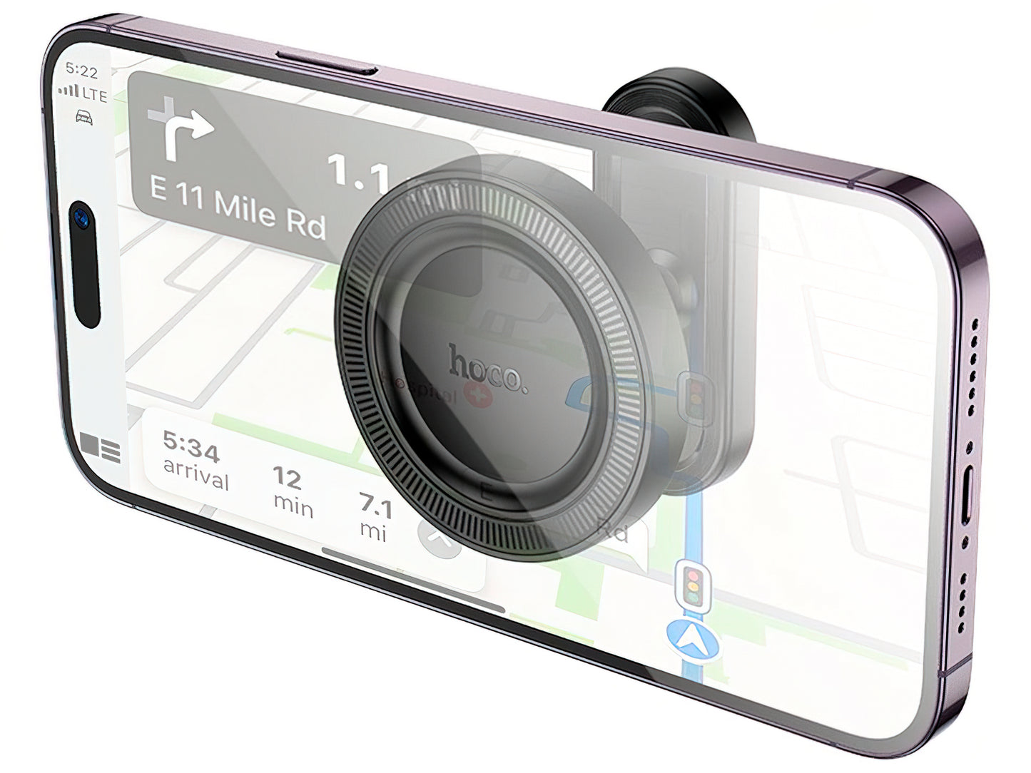 Suporte Auto Magnético HOCO H58, 4.5inch - 7inch, Preto