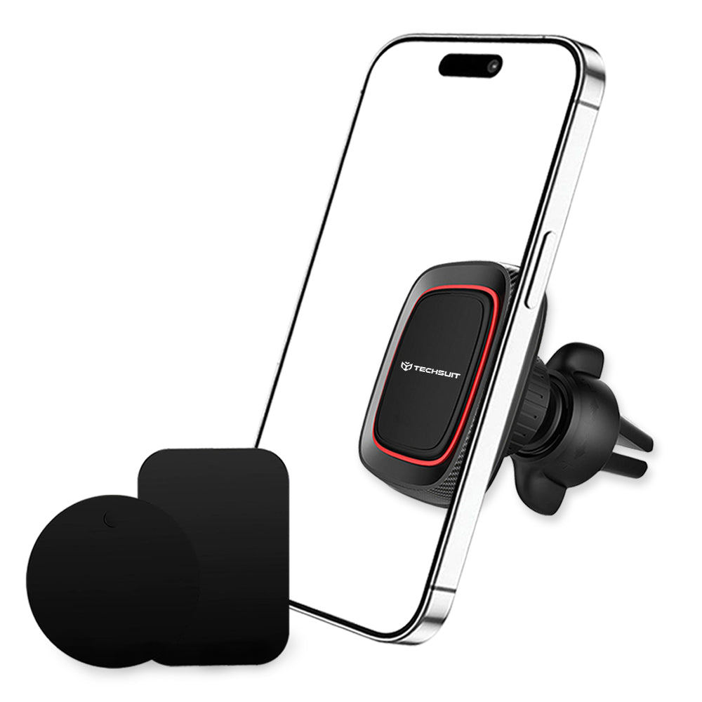 Suporte Auto Magnético Techsuit S4, Universal, Preto Vermelho