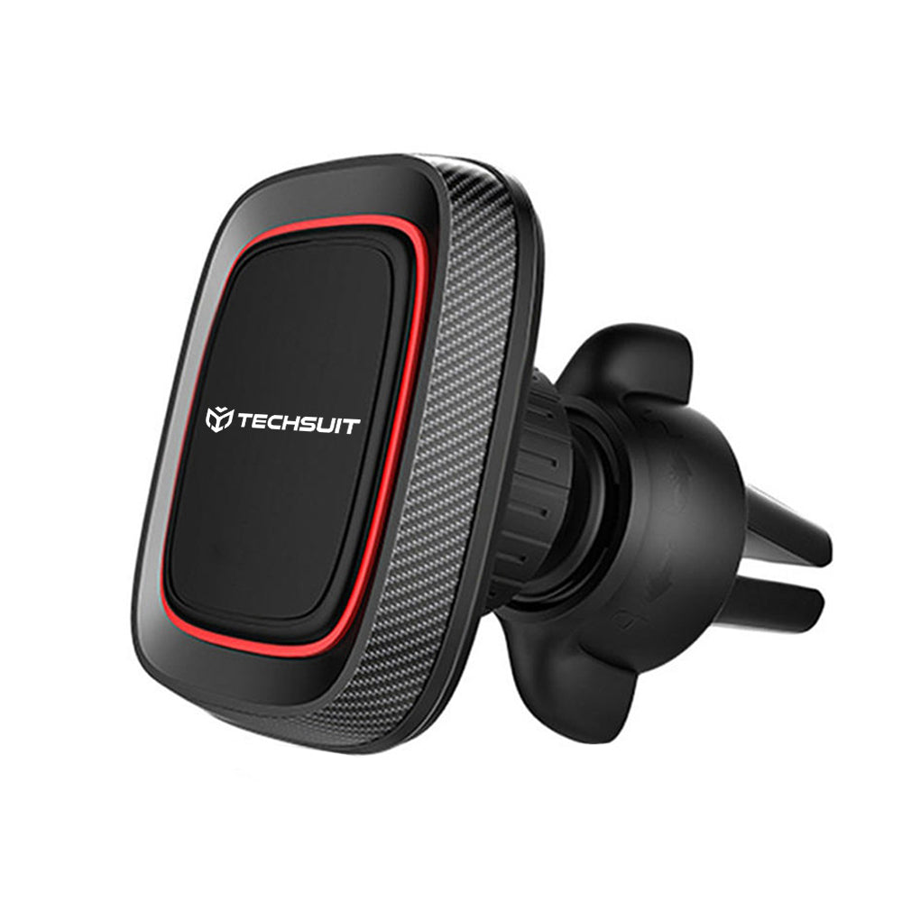Suporte Auto Magnético Techsuit S4, Universal, Preto Vermelho