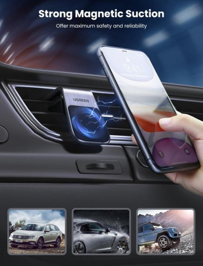 Suporte Auto Magnético UGREEN Waterfall, Universal, Preto