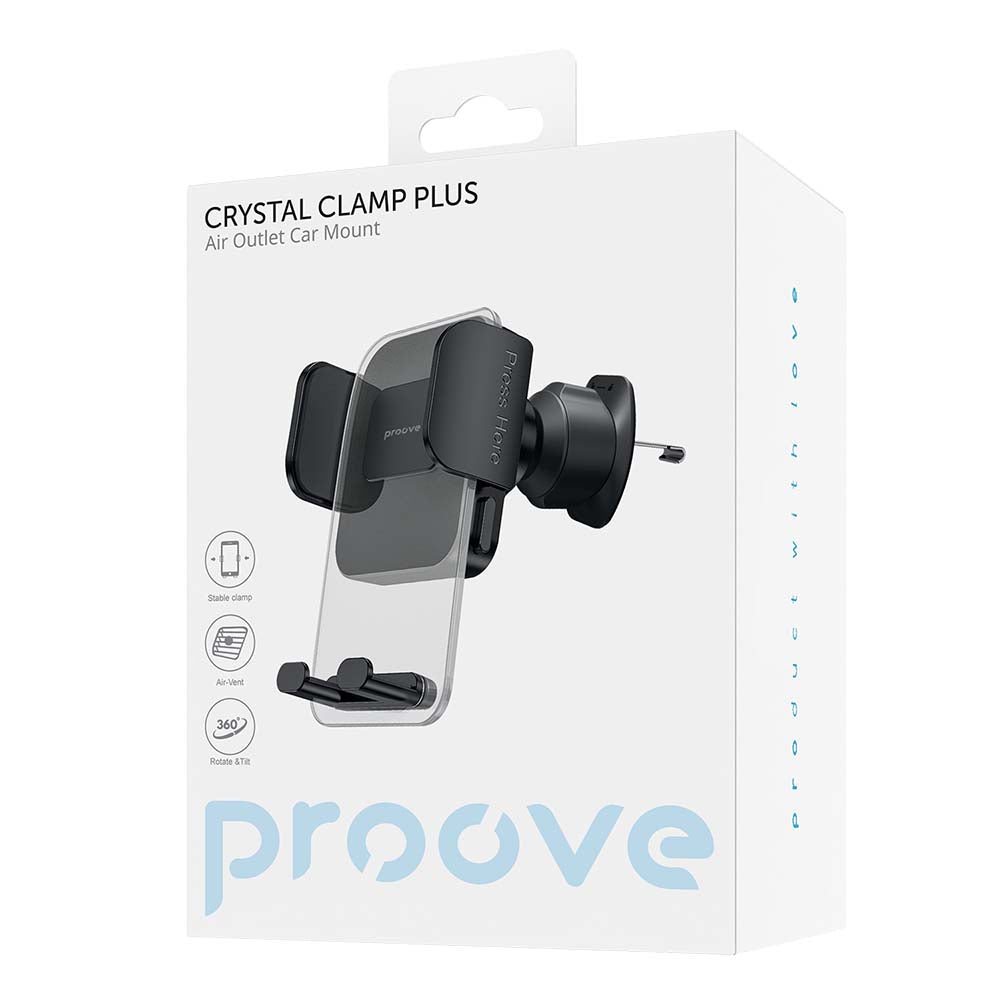 Suporte Auto Proove Crystal Clamp Plus Vent, 4.7inch - 6.9inch, Preto CHCCP0000001