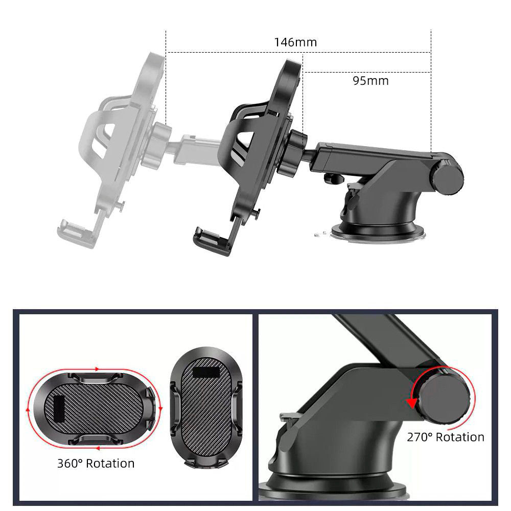 Suporte Auto Techsuit S113, Universal, Preto