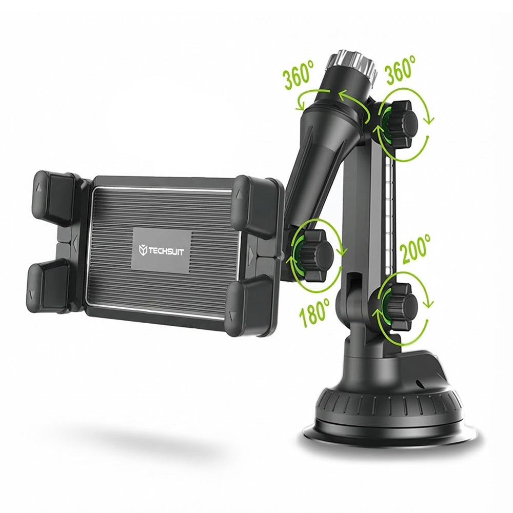 Suporte Auto Techsuit ST1 para Telefone / Tablet, 4.7inch - 12.9inch, Preto