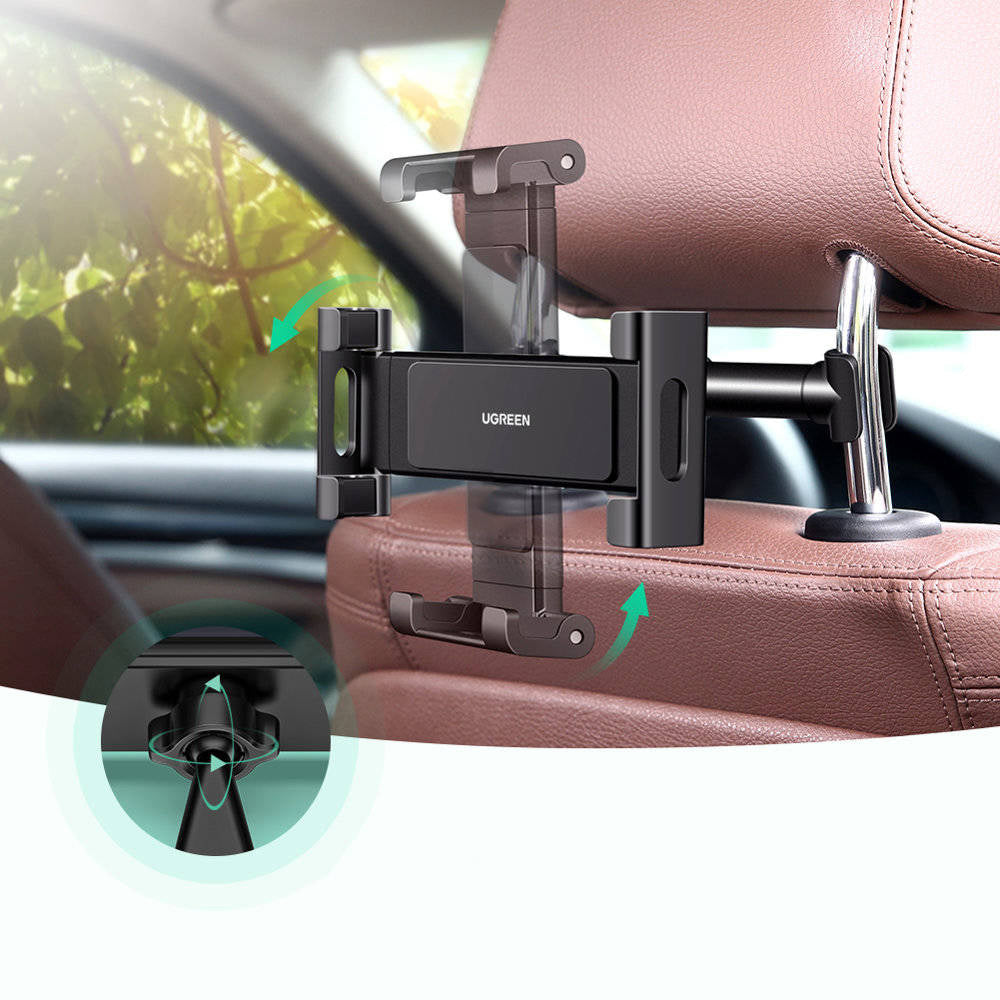 Suporte Auto para Encosto de Cabeça UGREEN LP160 (60108) para Telefone / Tablet, 4.7inch - 12.9inch, Preto