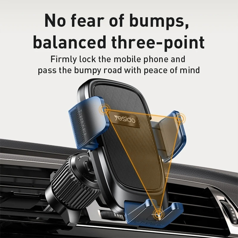 Yesido C241 Car Holder, 4.7inch - 7.2inch, Black
