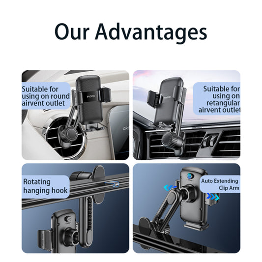 Suporte Auto Yesido C242, Universal, Preto