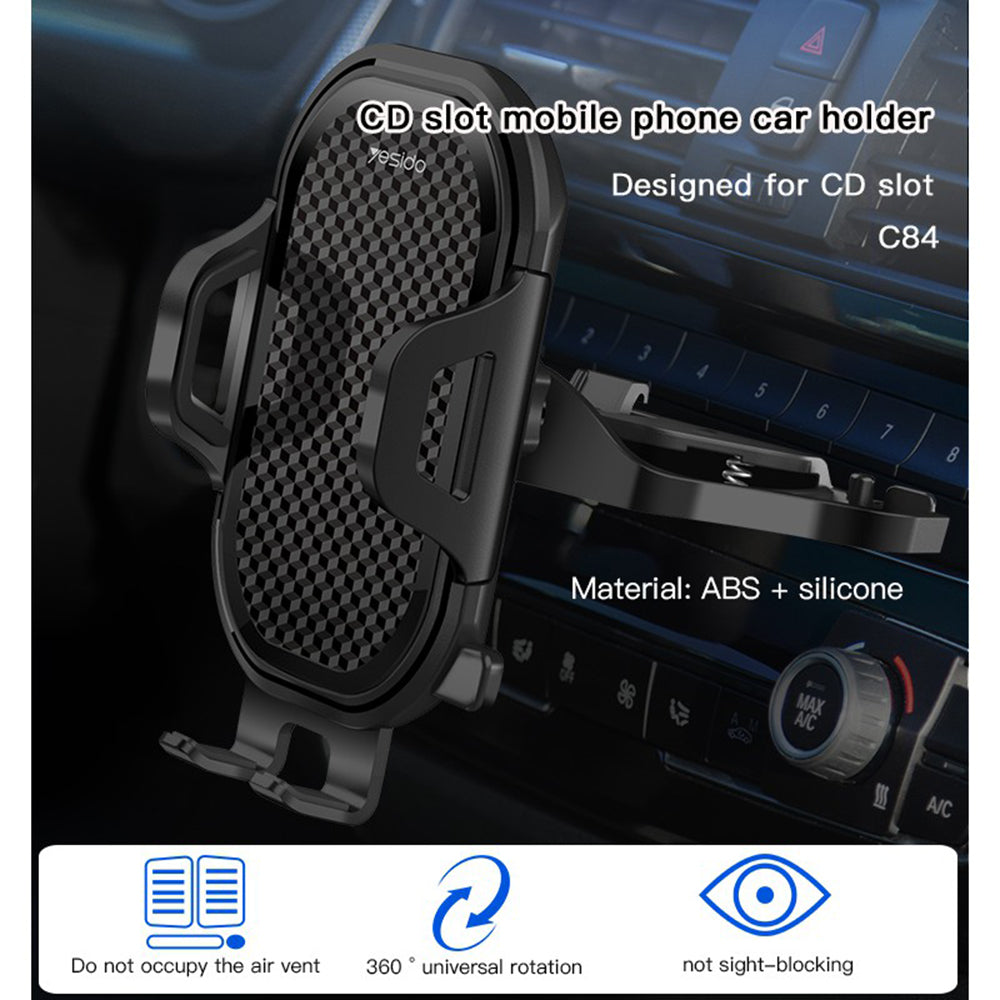 Suporte Auto Yesido C84, 4.7inch - 7.4inch, Preto
