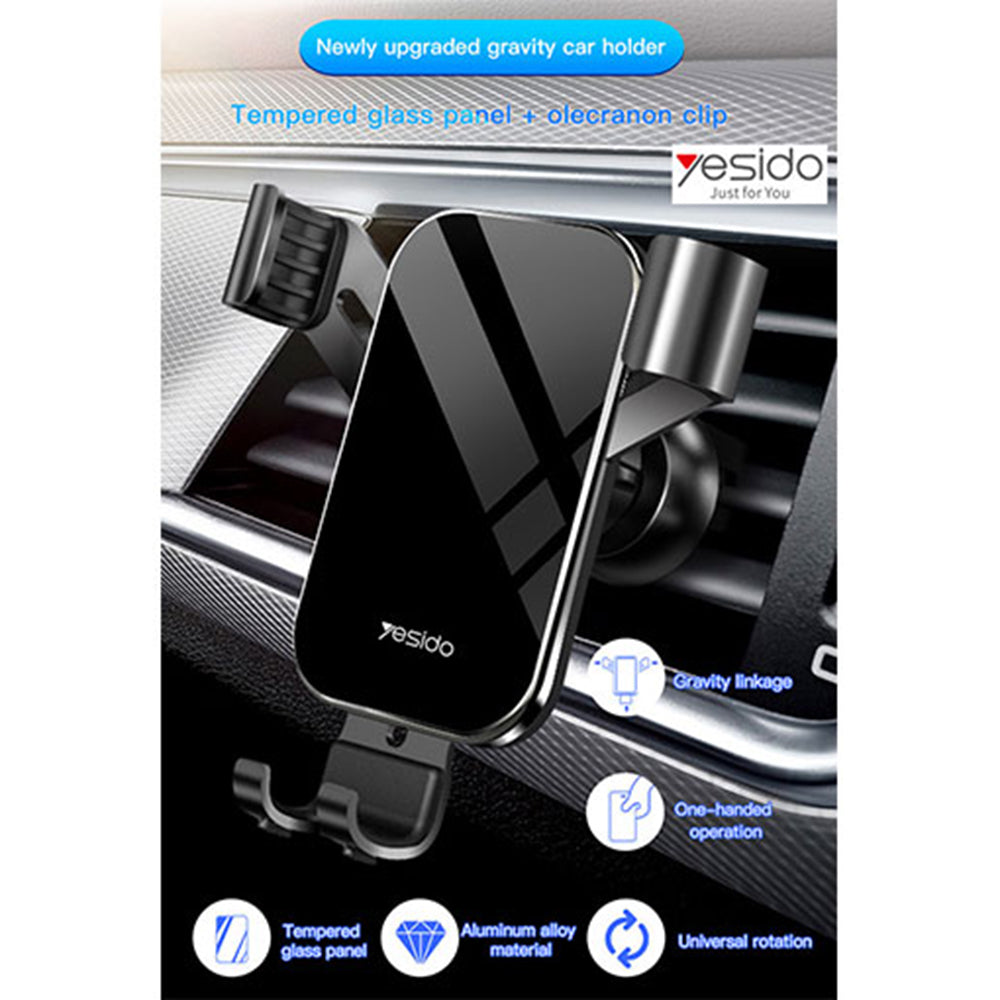 Suporte Auto Yesido C87, Universal, Preto