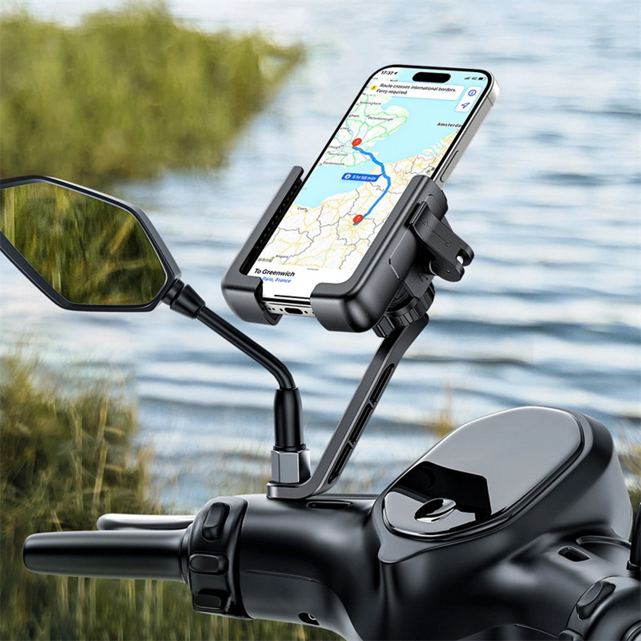 Suporte para Bicicleta e Motocicleta Baseus GoTrip, 5.7inch - 7.2inch, Preto C40572301111-01