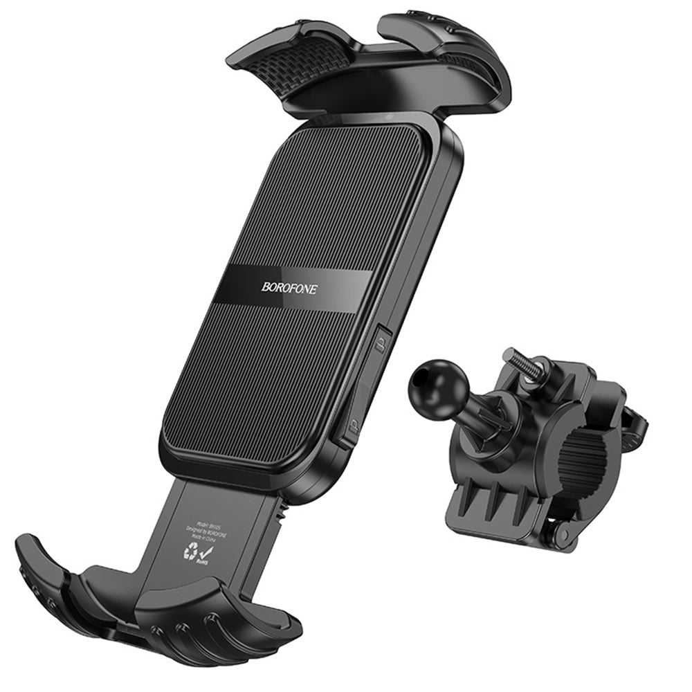 Suporte para Bicicleta e Motocicleta Borofone BH105 Basalt, 4.7 polegadas - 7 polegadas, Preto