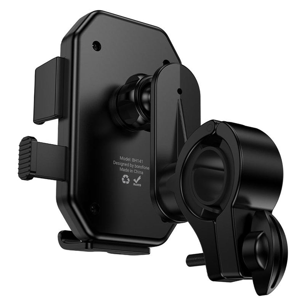 Borofone BH141 Camino Bicycle Motorcycle Mount, 6inch - 7inch, Black