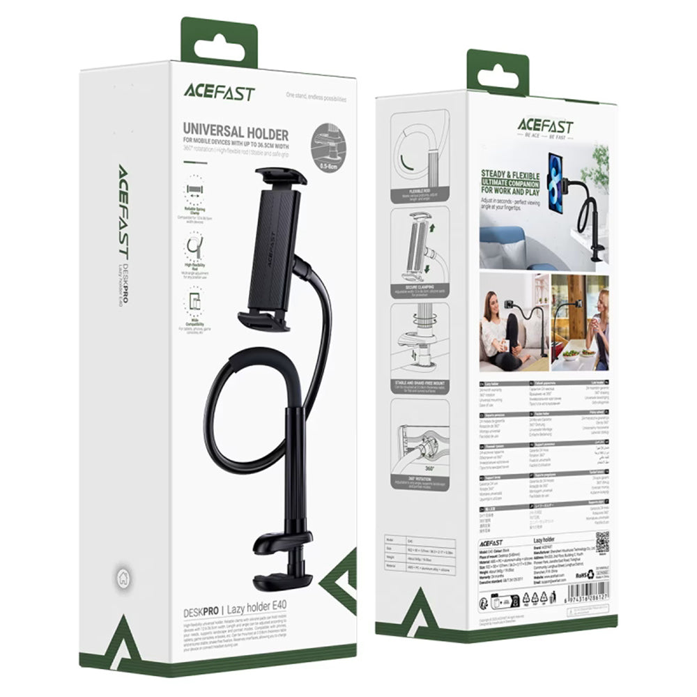 Suporte de Escritório Acefast E40 para Telefone, Universal, Preto