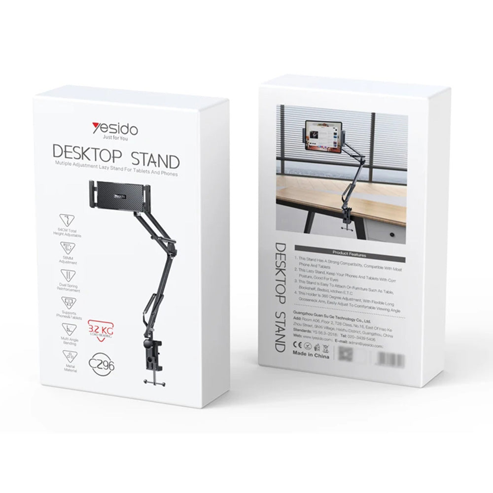 Suporte de Escritório Yesido C296 para Telefone / Tablet, 4 polegadas - 12.9 polegadas, Preto