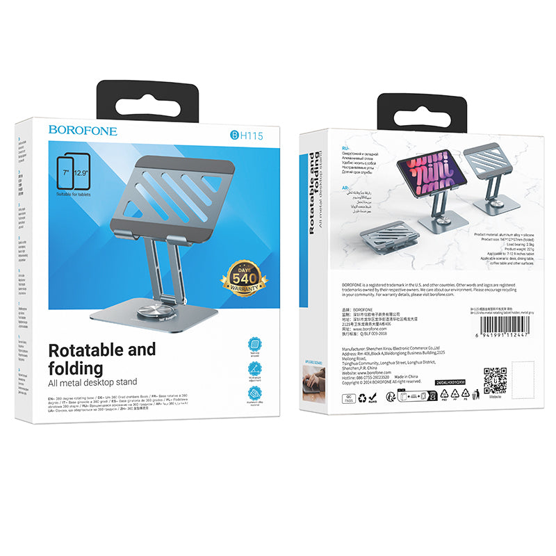 Suporte Borofone BH115 Vito para Laptop max. 12.9inch, Cinzento