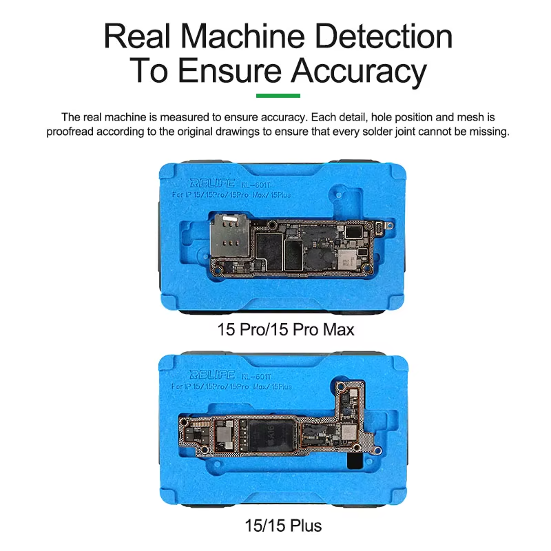 Suporte de Trabalho Reballing Relife RL-601T para Apple iPhone X - 15 Series