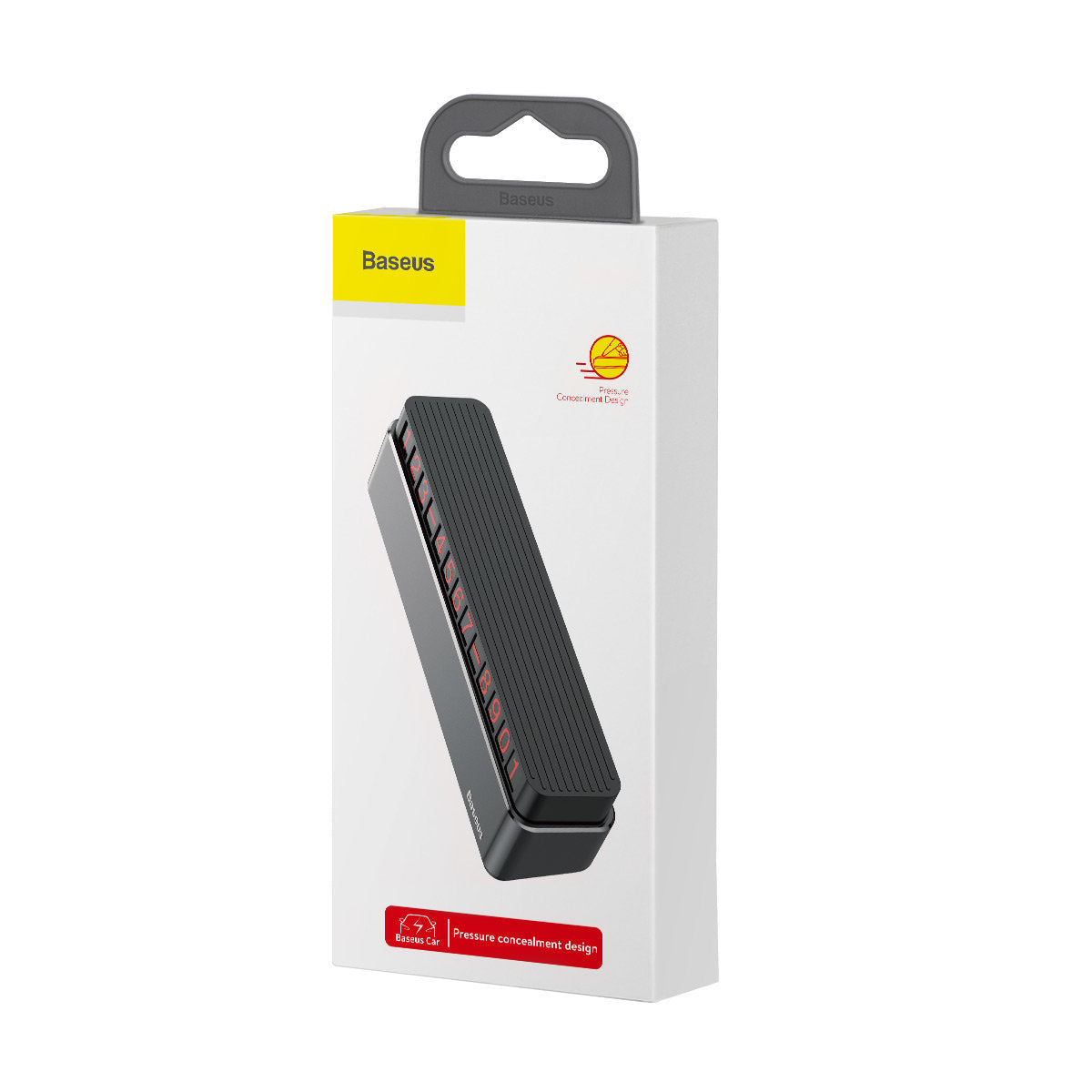 Suporte para Número de Telefone Automóvel Baseus Moonlight Box, Cinza ACNUM-B0G