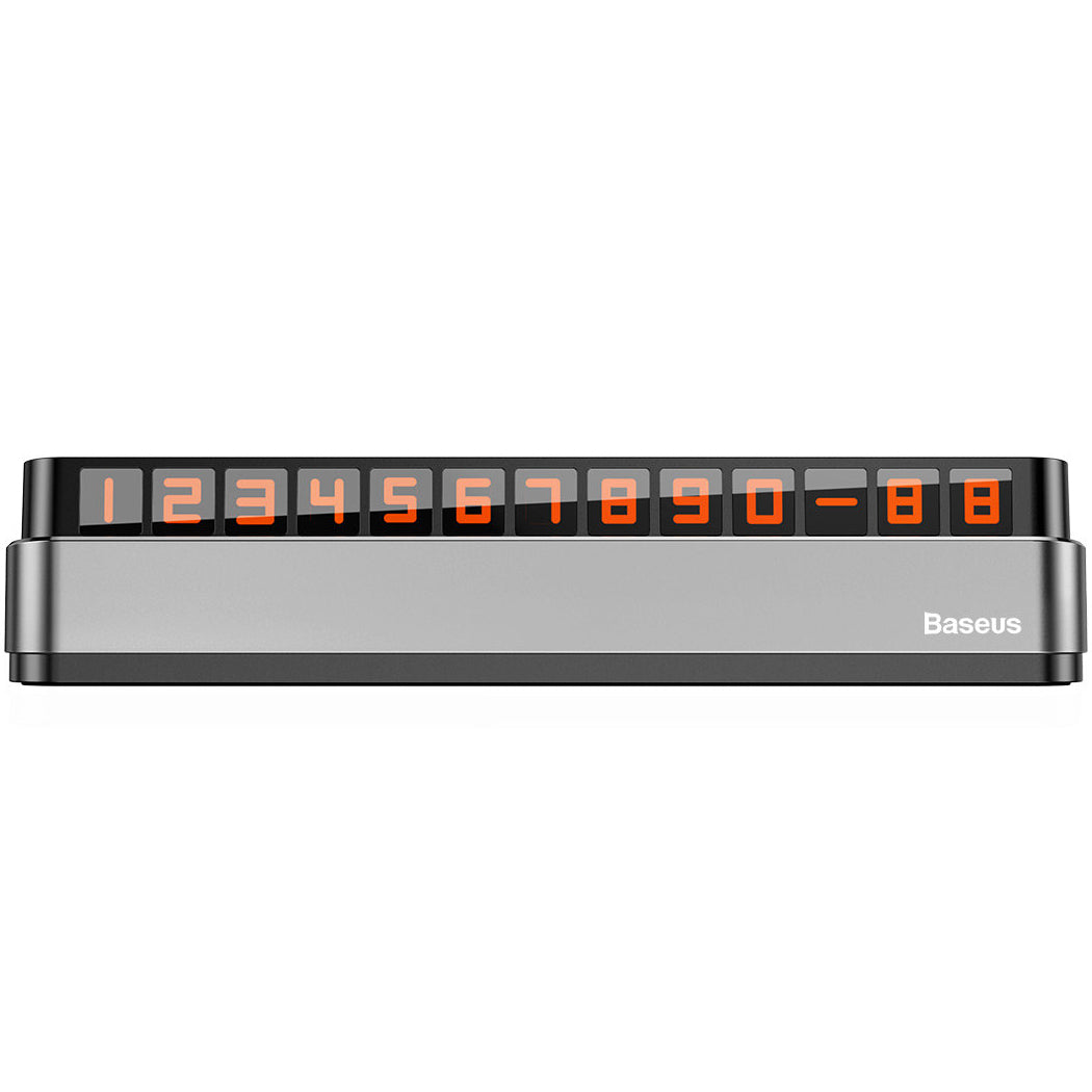 Suporte para Número de Telefone Automóvel Baseus Moonlight Box, Cinza ACNUM-B0G