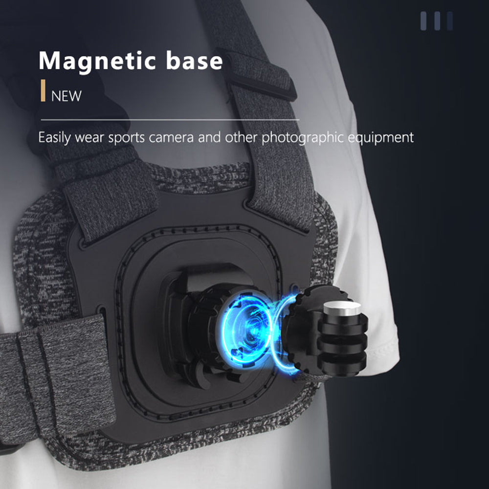 Suporte Peito Câmara Desporto Techsuit JX-002 para GoPro Series, Cinzento