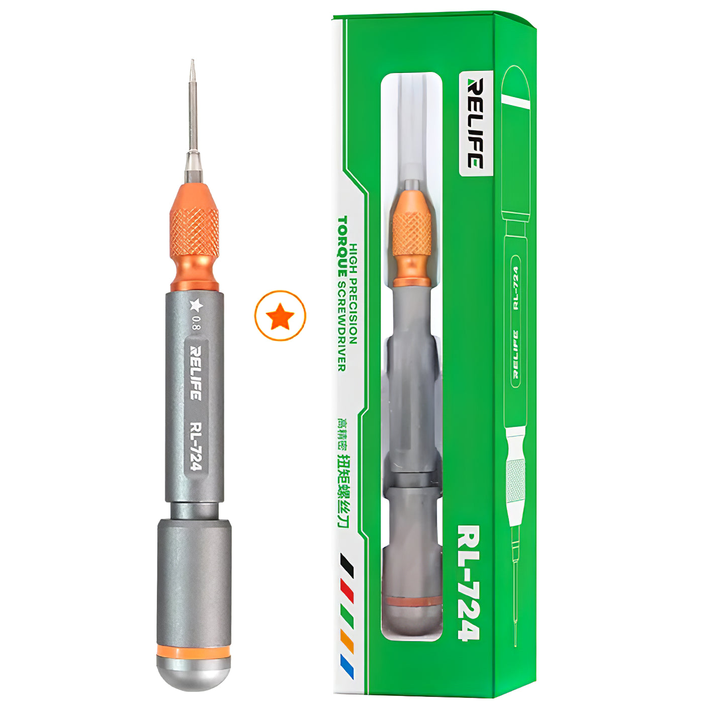 Chave de fenda Relife RL-724, Pentalobe 0.8mm