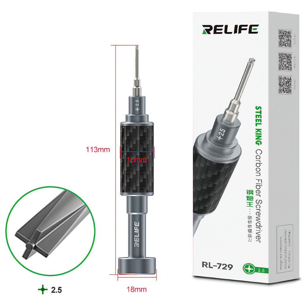 Chave de fenda Relife RL-729, Phillips 2.5mm