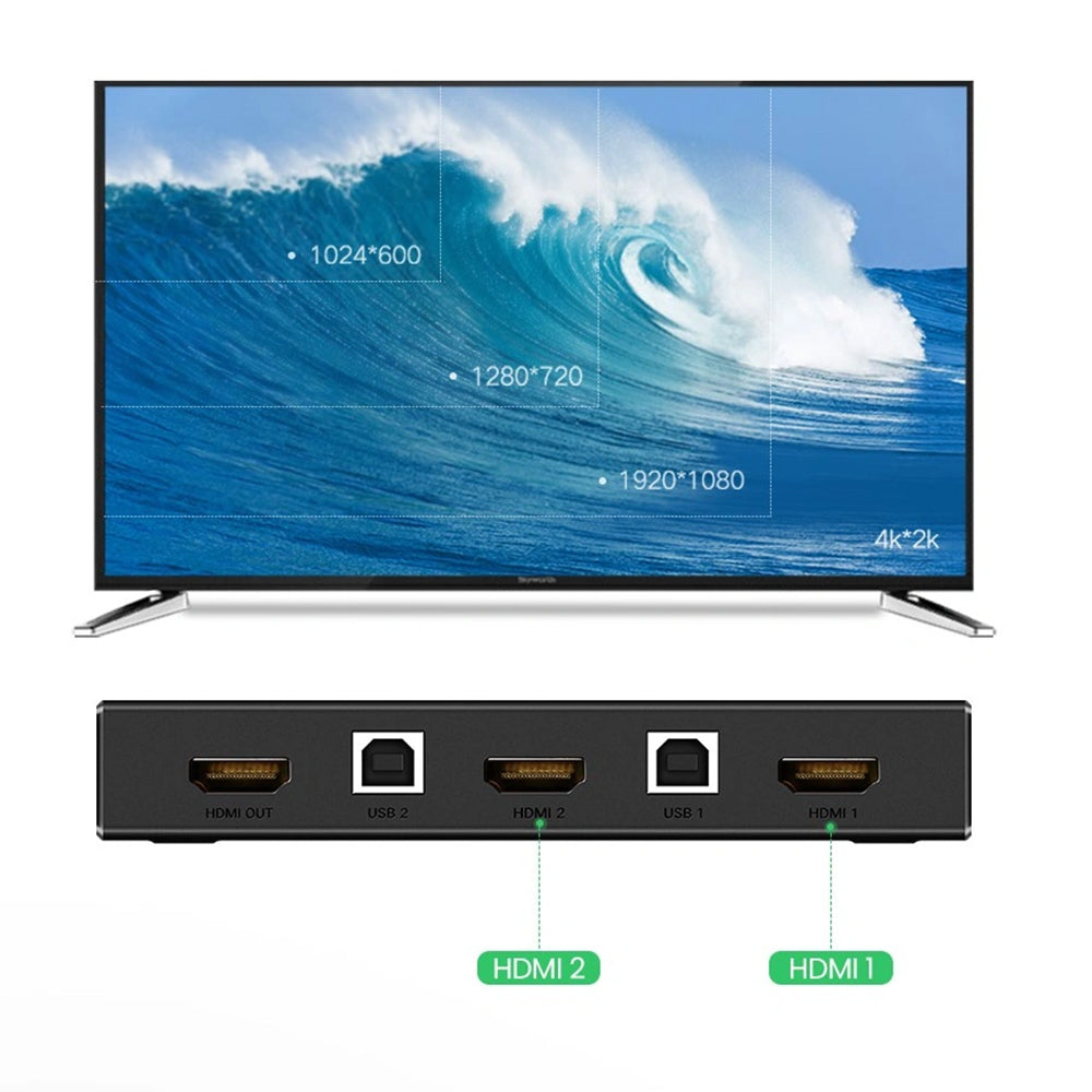 Switch Video HDMI UGREEN CM200 (50744), Preto