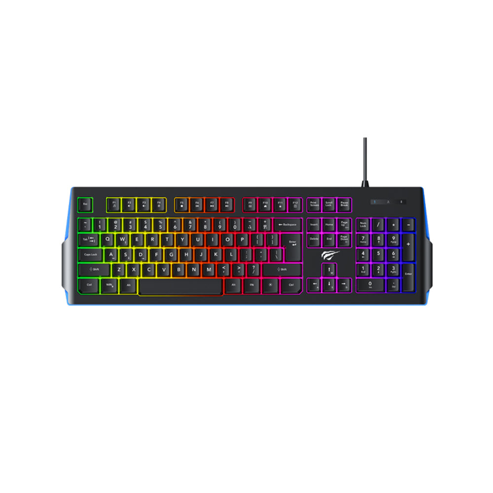 Teclado Gaming Wired USB HAVIT KB866L, RGB, 1.4m, Preto Vermelho