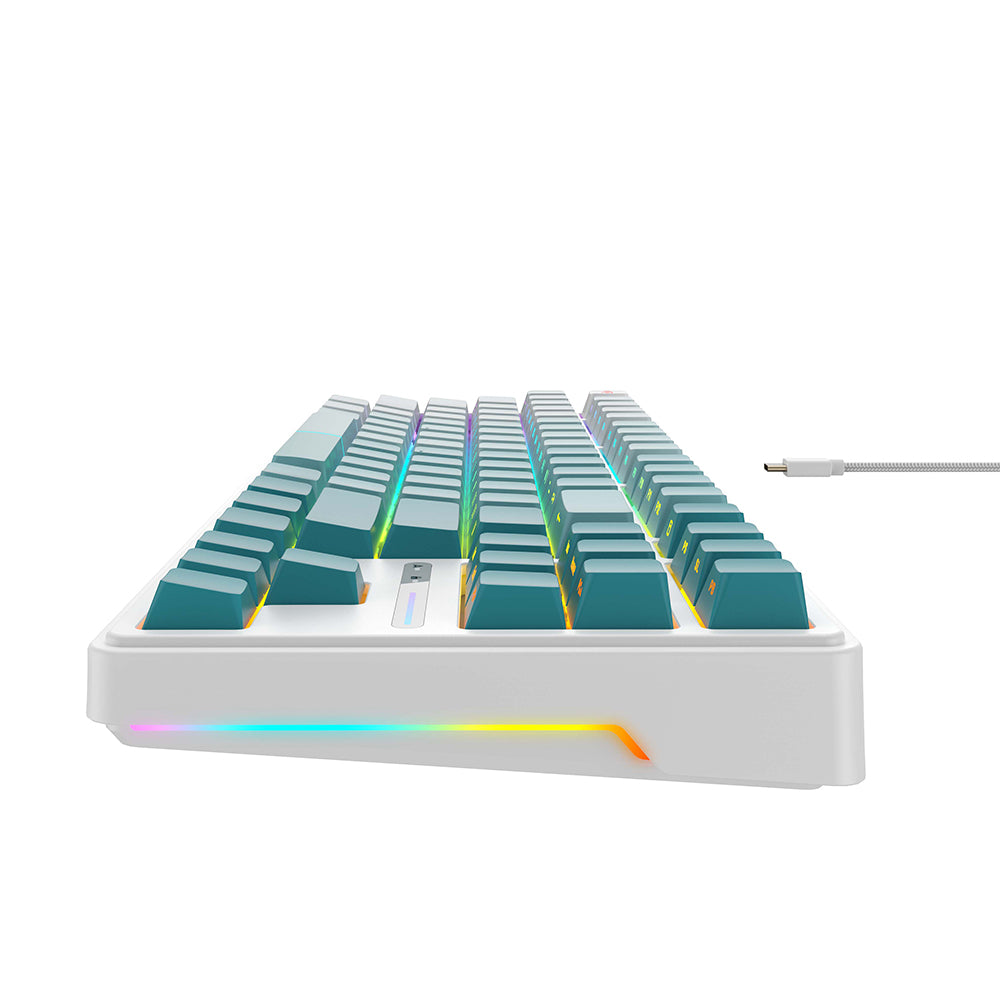 Teclado Gaming Wired USB HAVIT KB901L, RGB, 1.8m, Branco Verde