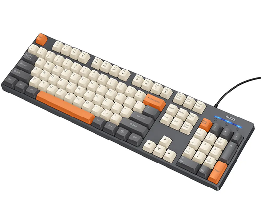 Teclado com Fio USB HOCO GM61 Tri-Color, 1,45m, Cinzento