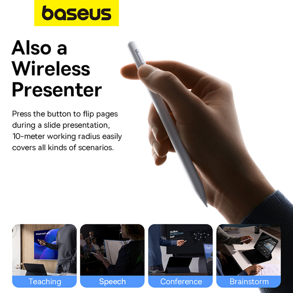 Touch Pen Baseus Smooth Writing 2 Series para Apple iPad, Versão Ativa, Branco P80015805211-00
