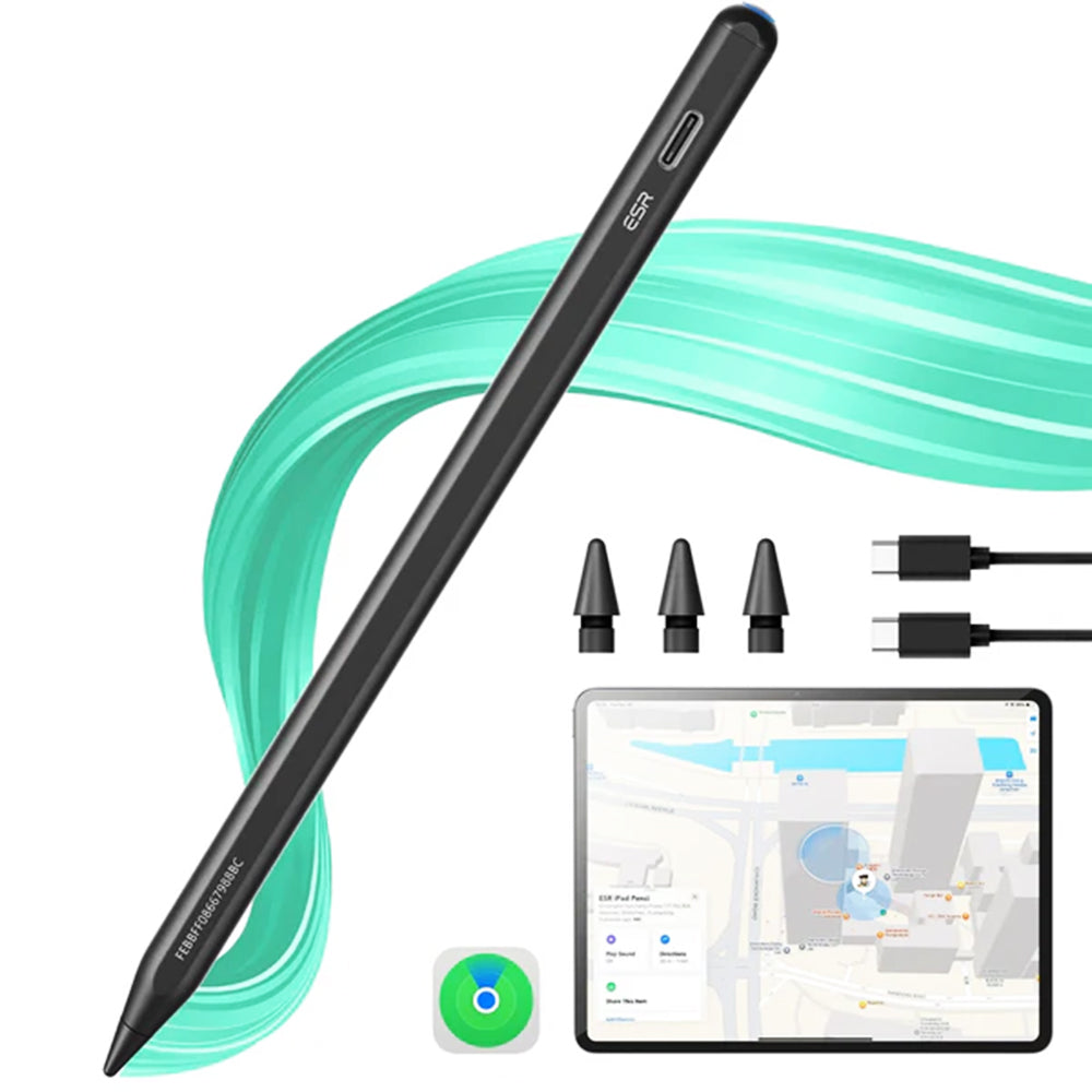 Touch Pen ESR Geo para Apple iPad, Versão Ativa, Preto