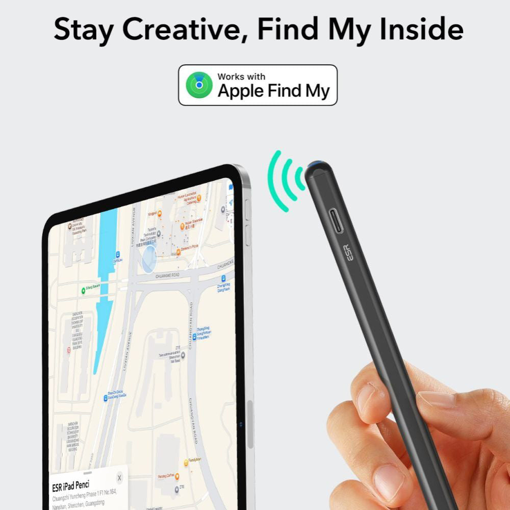 Touch Pen ESR Geo para Apple iPad, Versão Ativa, Preto
