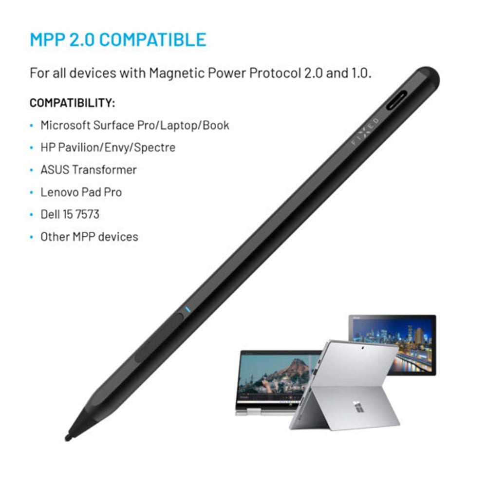 Touch Pen Fixed Graphite Active para Dispositivos com suporte MPP, Preto