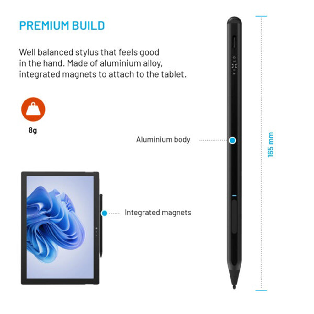 Touch Pen Fixed Graphite Active para Dispositivos com suporte MPP, Preto