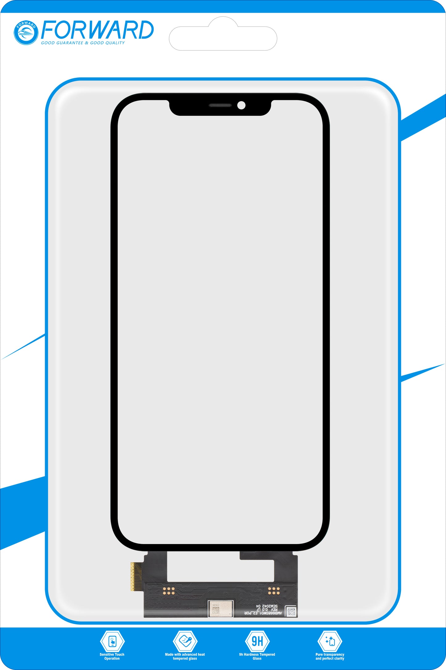Touchscreen Forward Guard OCA para Apple iPhone 12 Pro Max, Preto