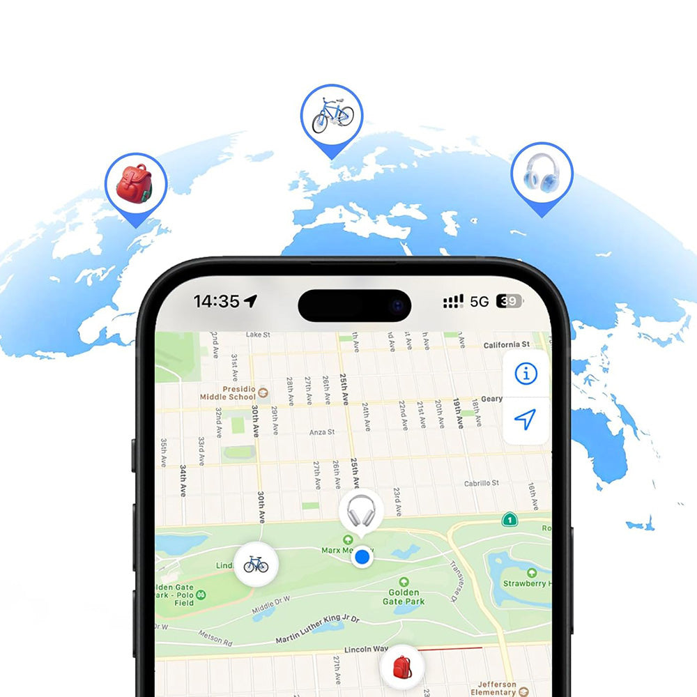 UGREEN SmartTag Smart Finder Slim 2 CM920 (75120A) para iOS Series, Conjunto de 2 peças, Preto