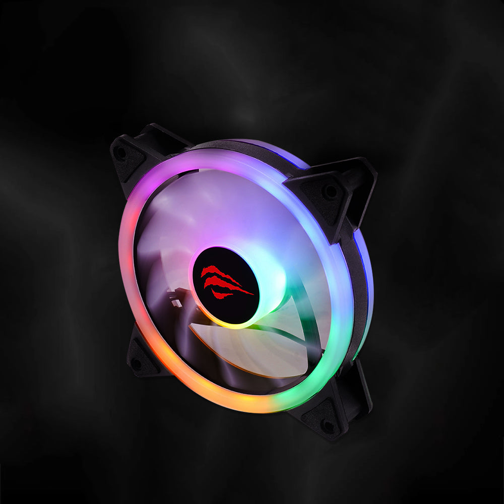 Ventoinha HAVIT F2089, RGB, 1200RPM, 35dB, 1.32W, Preto
