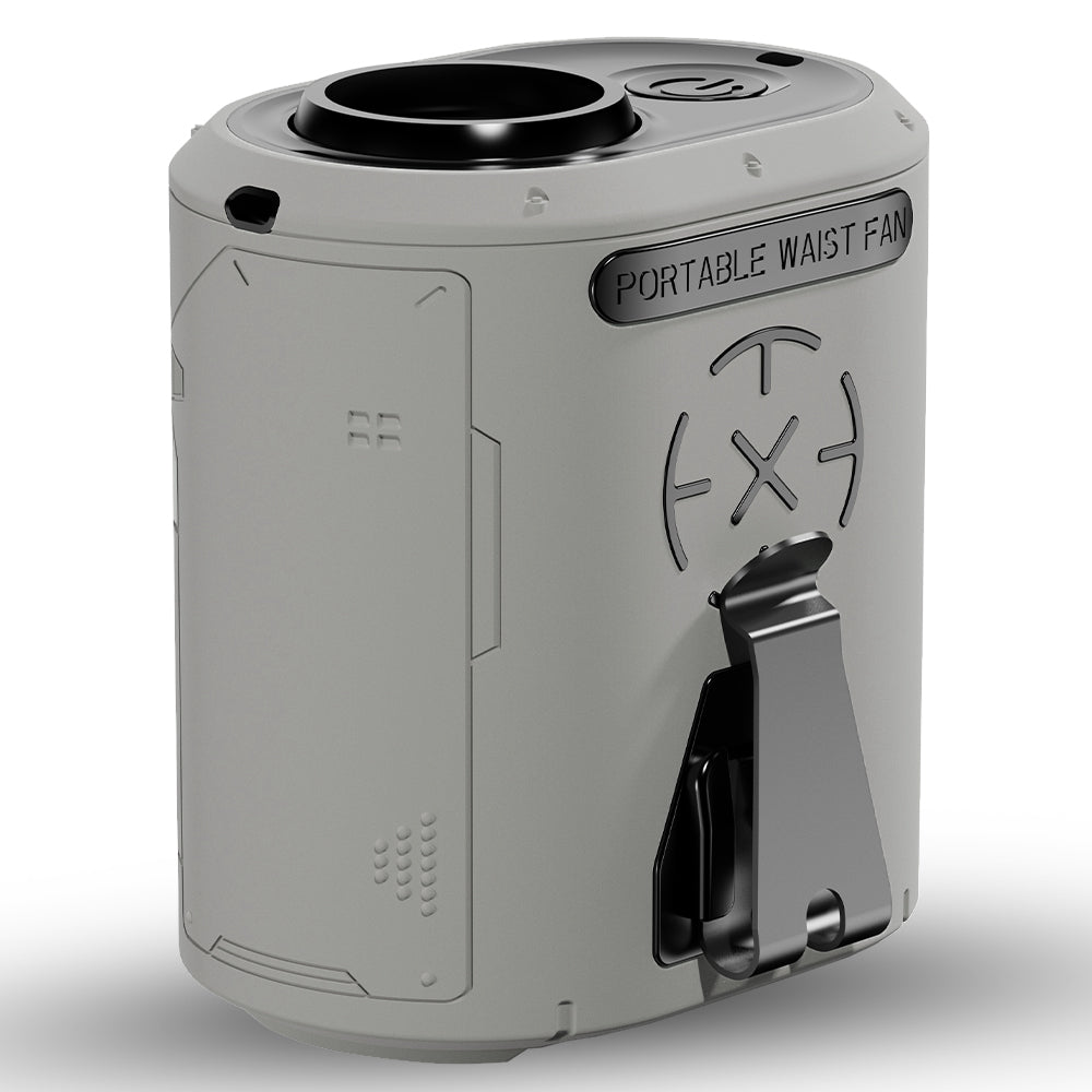 Ventilador Portátil Techsuit Z14 com bateria externa 5000mAh, Cinzento