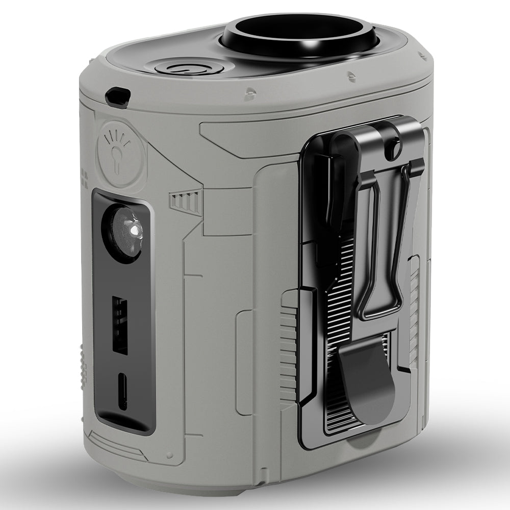 Ventilador Portátil Techsuit Z14 com bateria externa 5000mAh, Cinzento