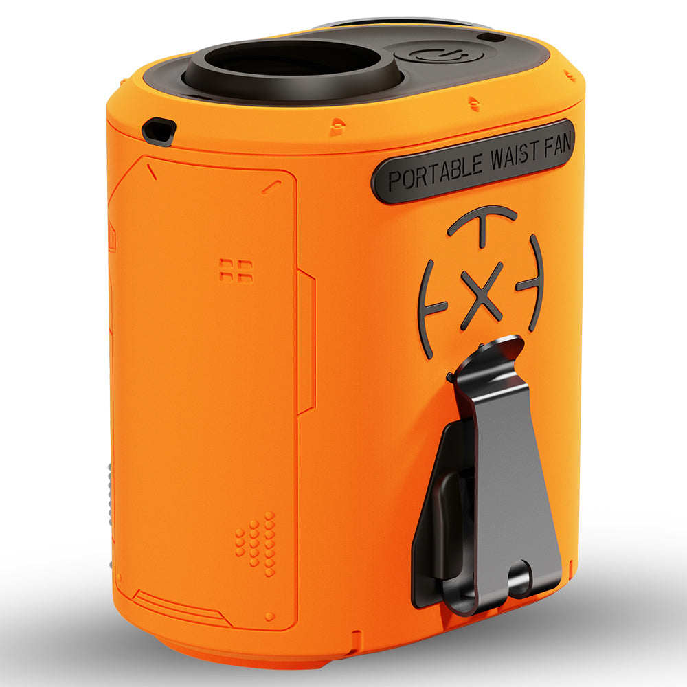 Ventilador Portátil Techsuit Z14 com bateria externa 5000mAh, Laranja